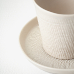 Taza y plato textil 1