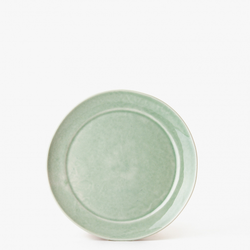 Plato porcelana verde